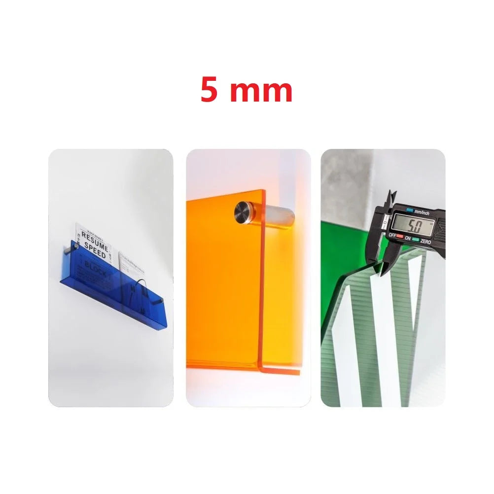 Acrylic magazine rack wall mounted in color 2