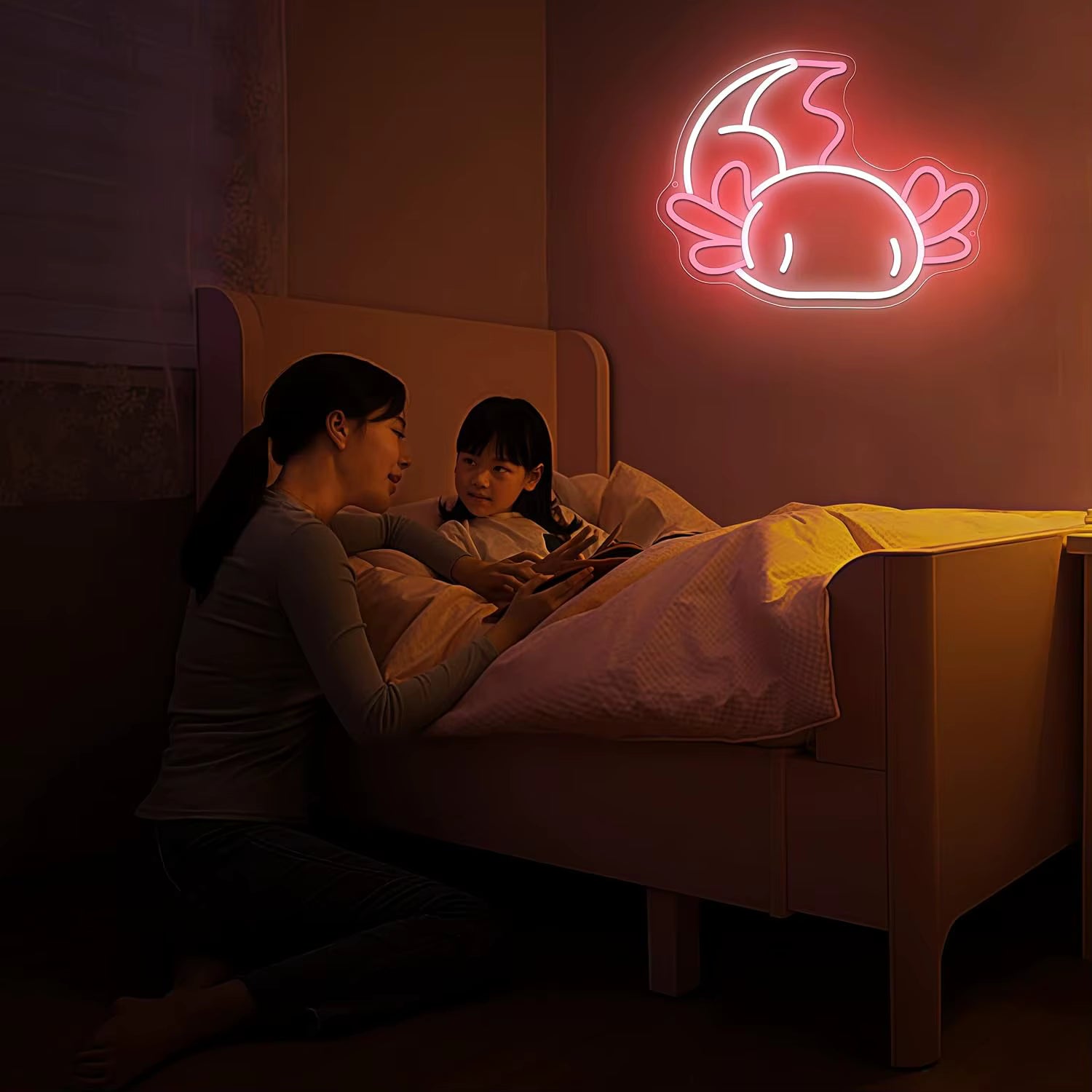 Axolotl neon sign birthday gift for animal lovers
