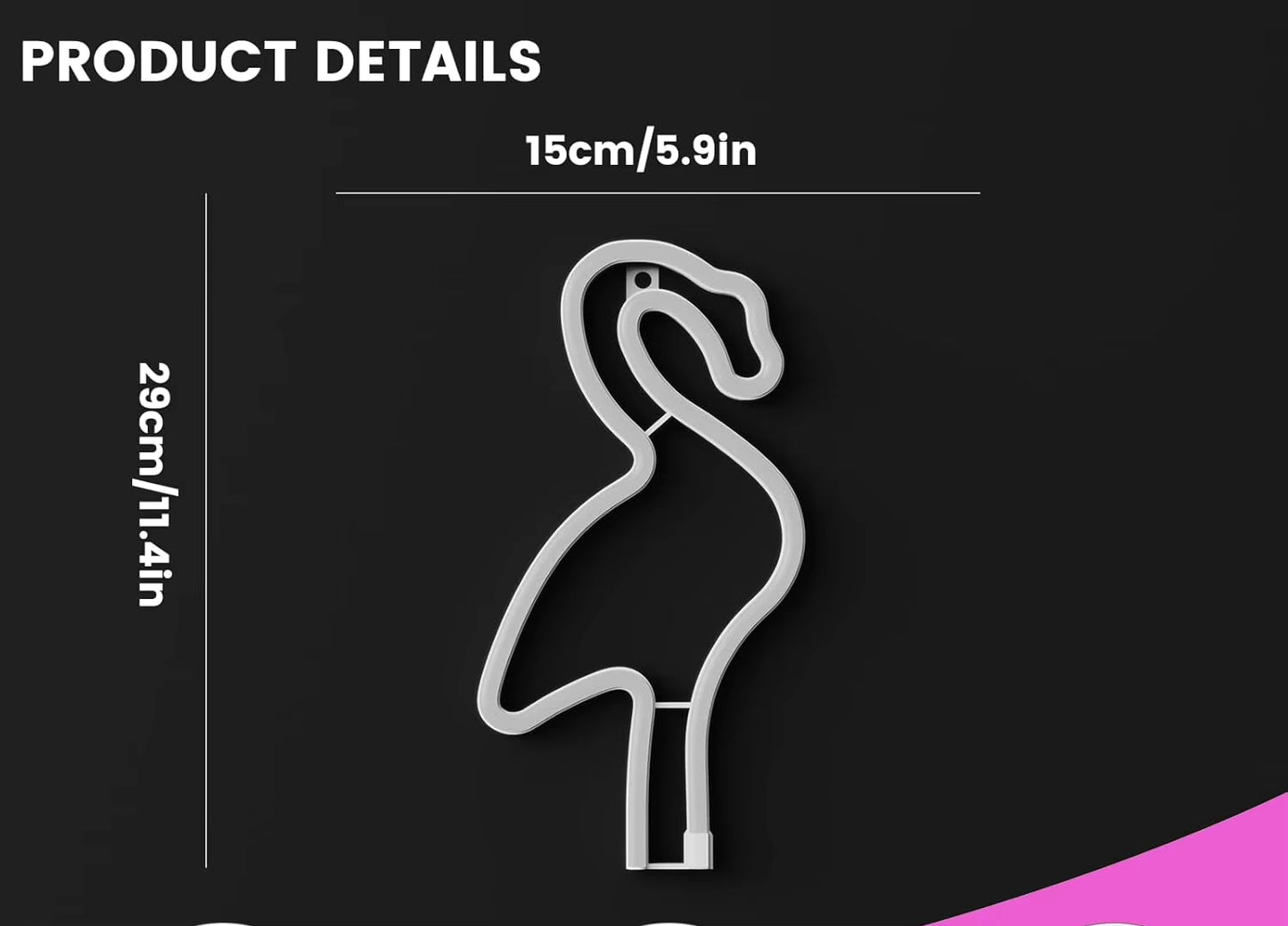 Flamingo neon sign birthday gift tropical wall decor