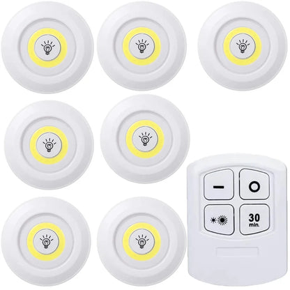Under cabinet wireless LED light for bookshelves and display cases