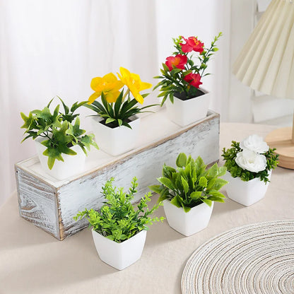 Artificial flowers arranged in a vase, view 7