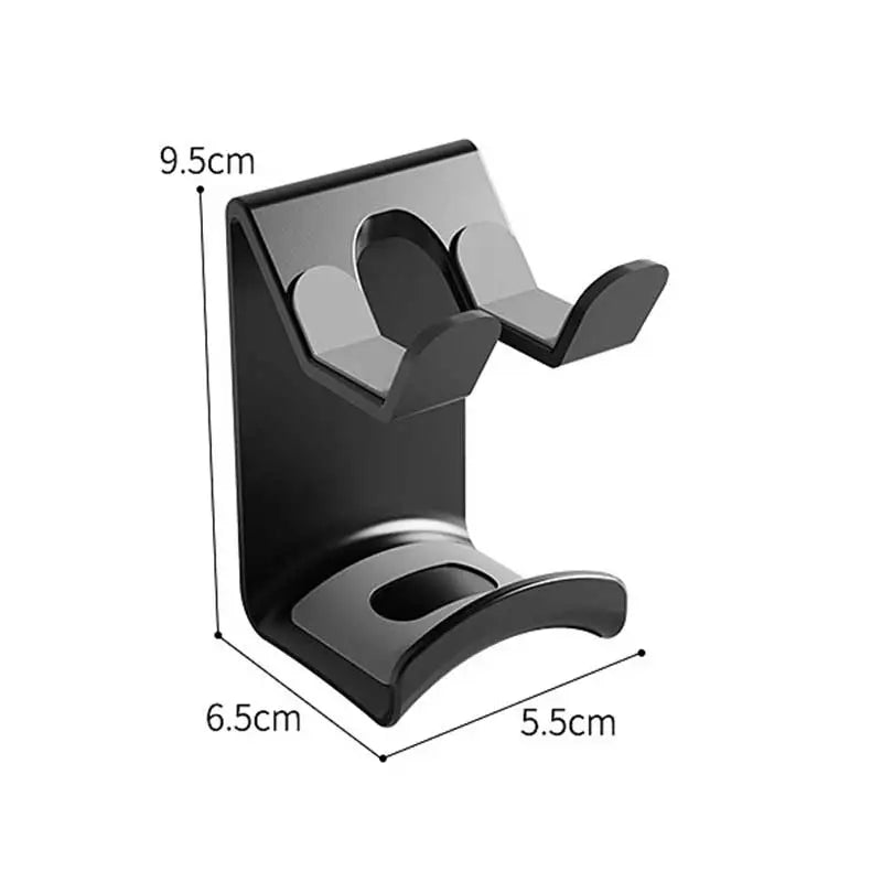 Adhesive under desk headphone hook in white, view 11