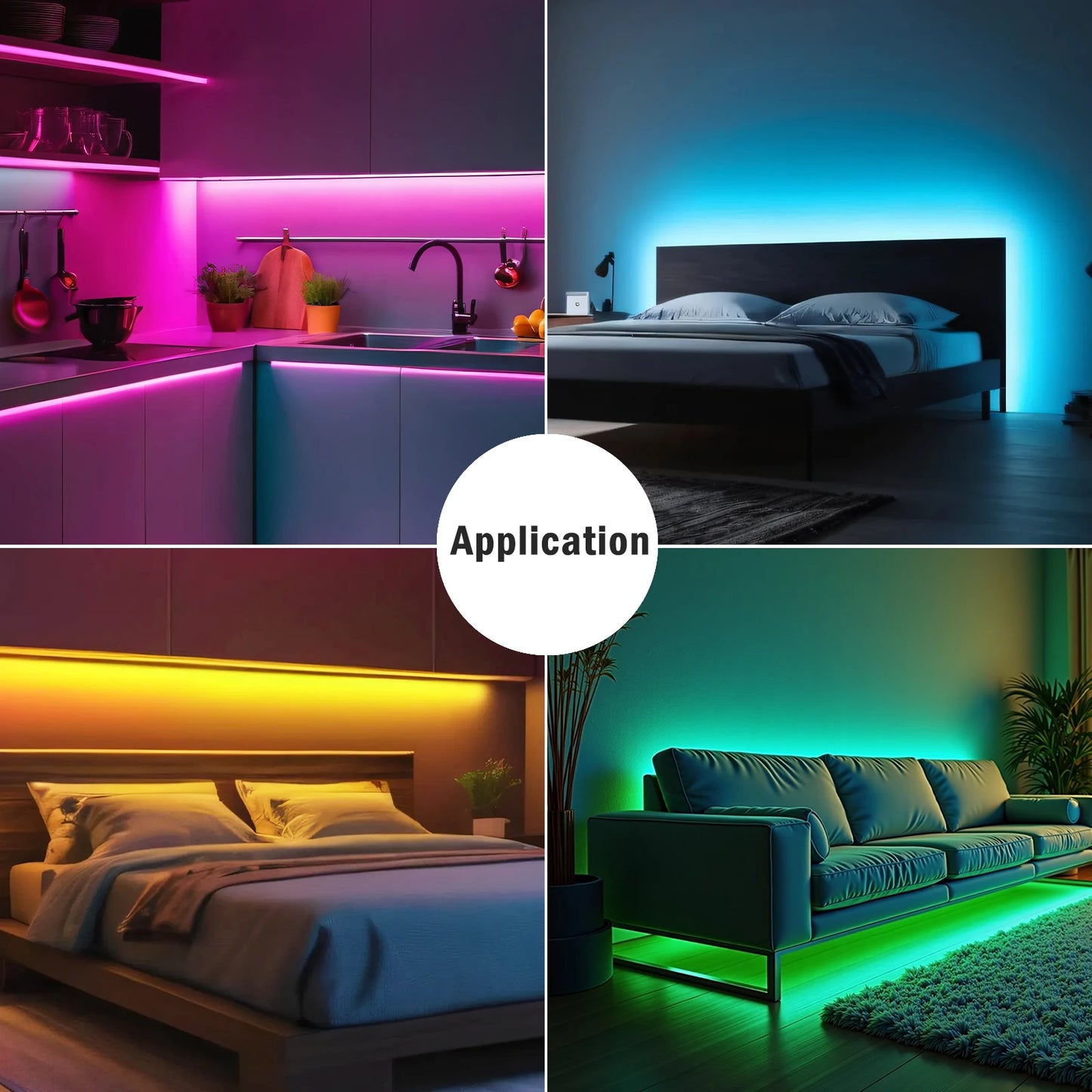 Waterproof LED strip light for garden and patio