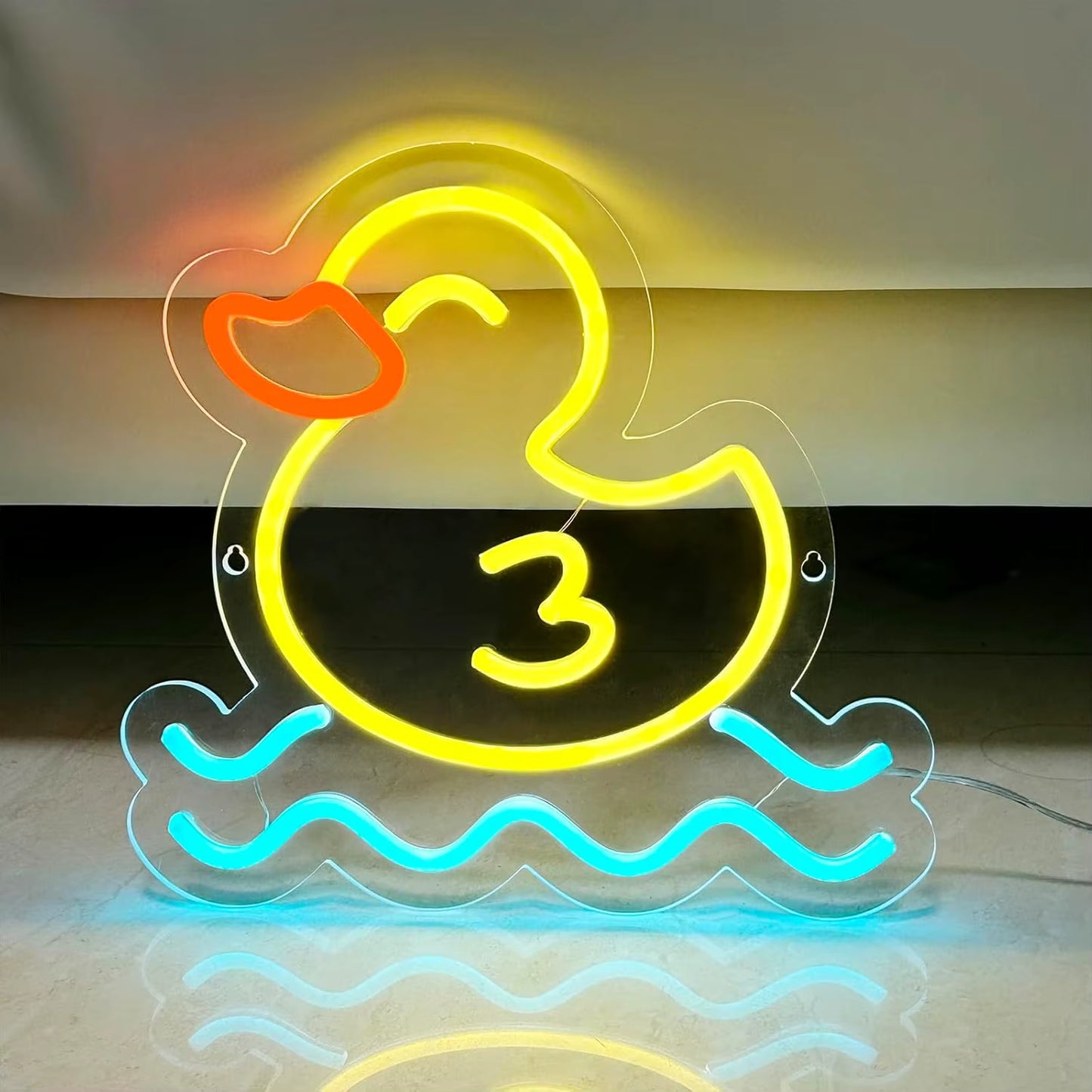 Duck neon sign USB dimmable LED wall decor
