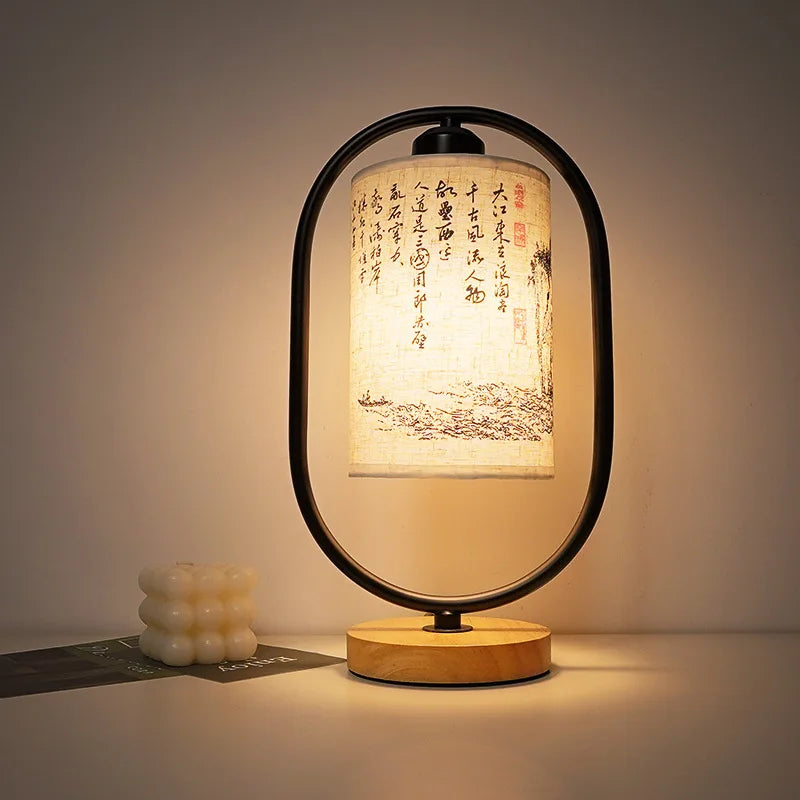 Bamboo LED night light atmospheric bedroom lighting
