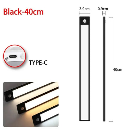 Wireless motion activated LED light bedroom closet staircase lighting solution