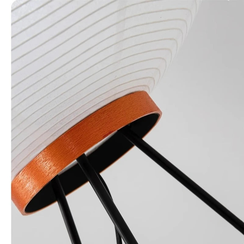 Rice paper table lamp variant on desk
