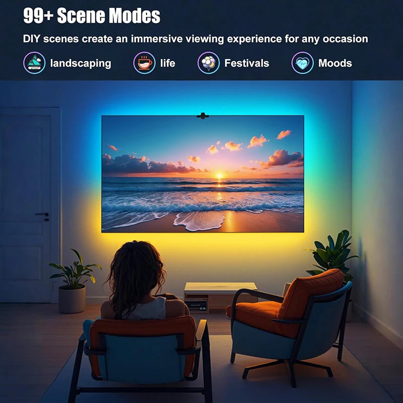 TV backlight setup installation