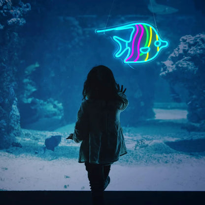 Fish neon sign birthday gift marine lovers