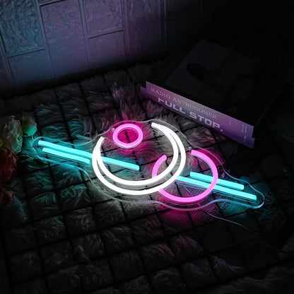 Celestial LED wall light installation bedroom