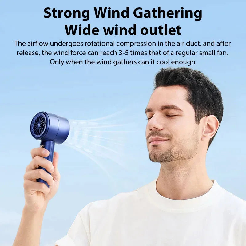 Mini Handheld Fan USB Rechargeable Portable Personal Cooling Fan High Speed Quiet Travel Fan for Outdoor, Office, Home & Desk Use