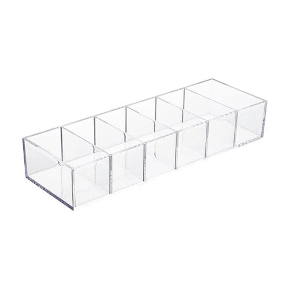 Clear makeup organiser with 6 compartments, view 6