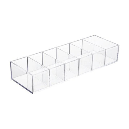 Clear makeup organiser with 6 compartments, view 6