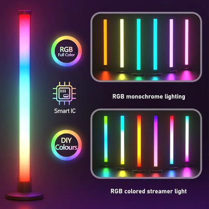 Smart Life app and 24 key remote controlling the RGB light bars