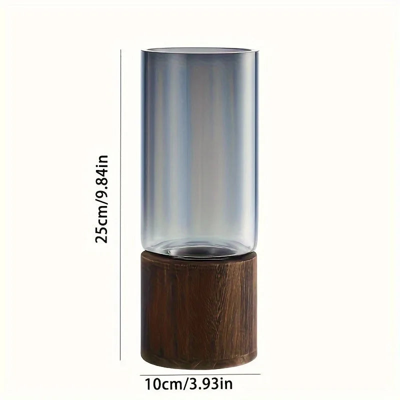 Retro glass vase shown against a plain background