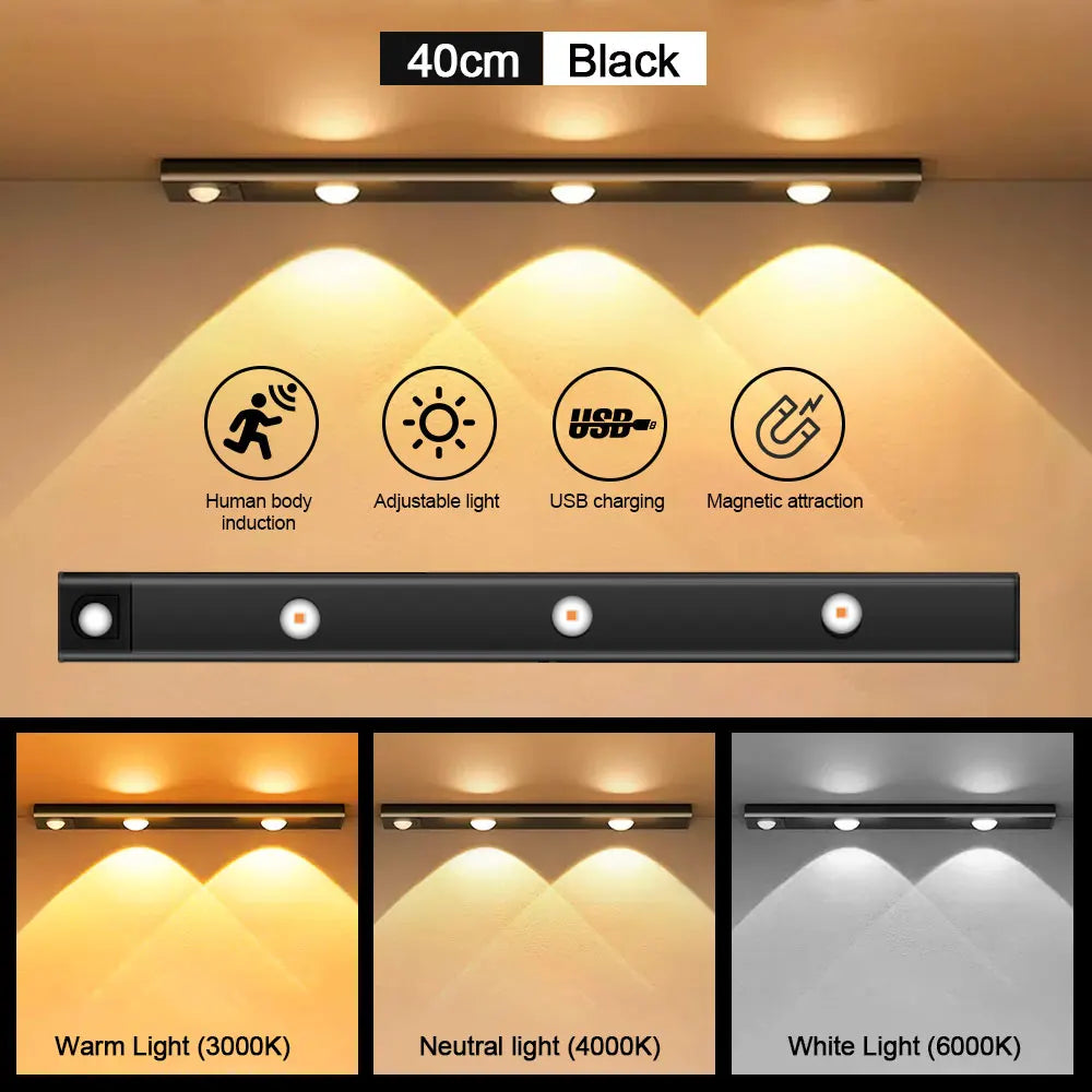 Motion sensor lighting 3 color modes