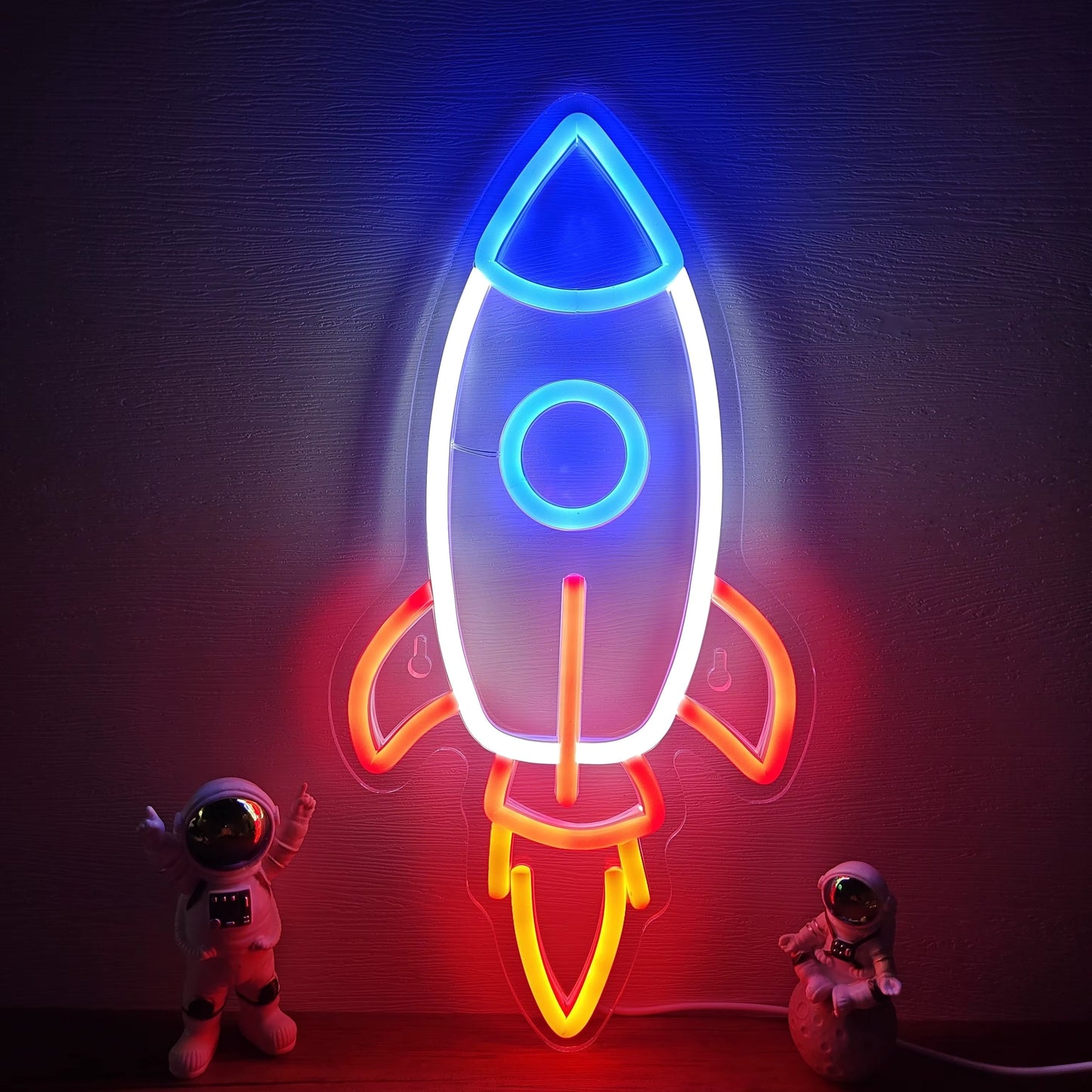 Acrylic rocket neon sign USB switch control LED