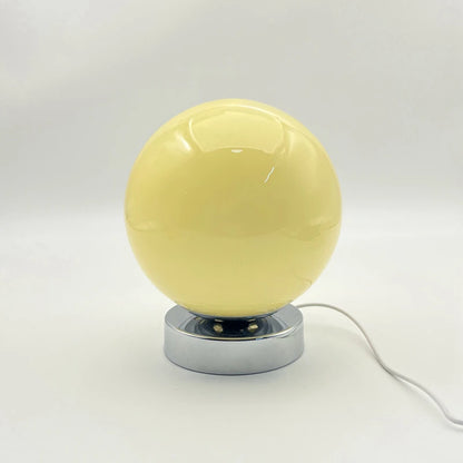 Close up of the diffused glow through the glass sphere