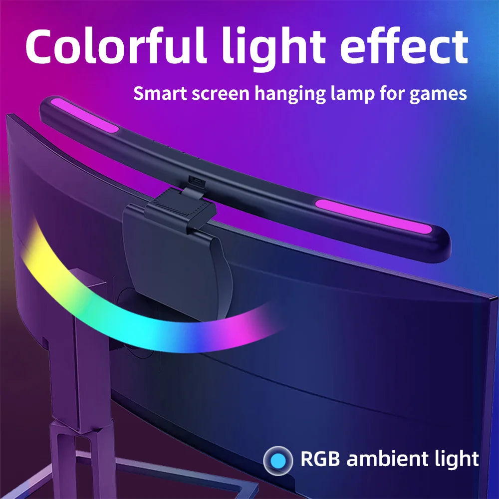 Monitor light bar RGB desk lamp with dual light sources