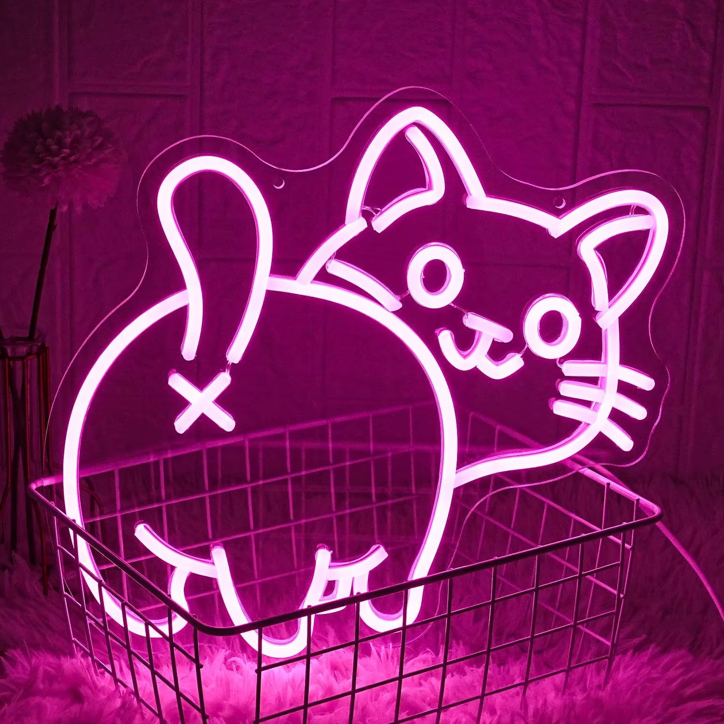 CE certified cat XO neon sign home bar decor