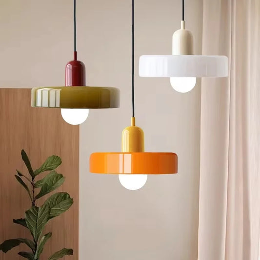 Nordic glass pendant light retro Bauhaus design