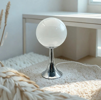 Handcrafted glass lamp warm white color