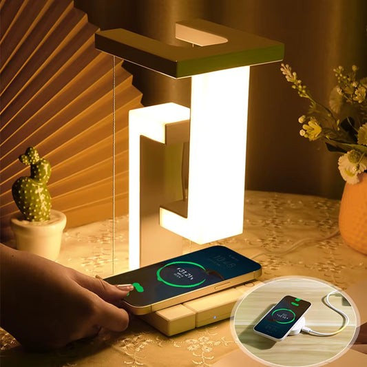 Floating lamp with 10W wireless charger LED light