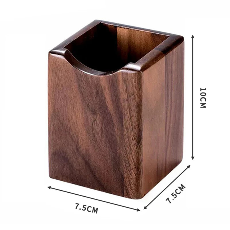 Solid walnut pen holder, view 6