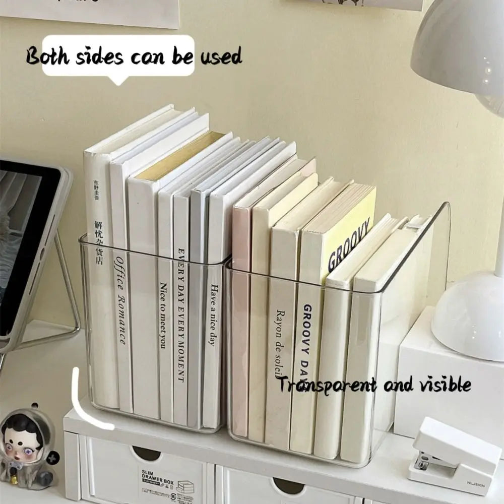 Clear U shaped book stand for books and A4 files, view 4