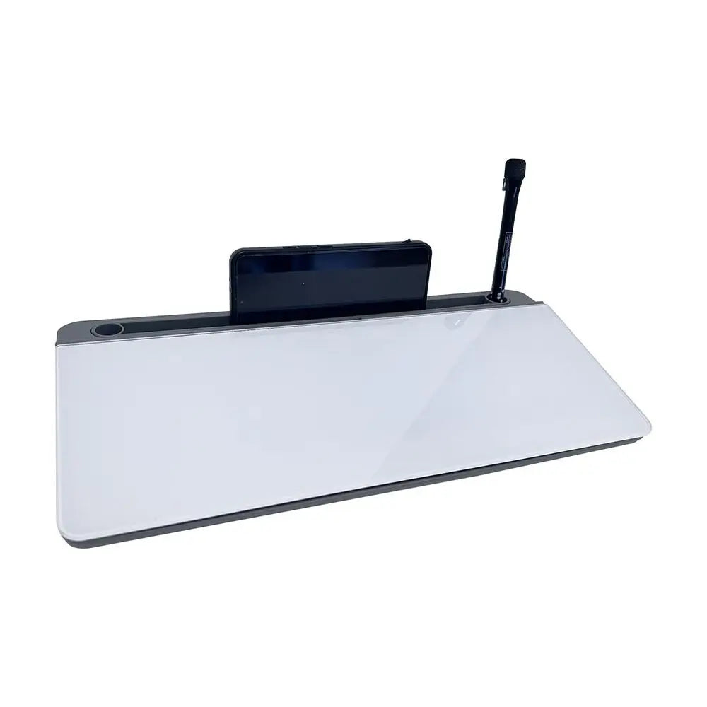 Wiping the tempered glass whiteboard clean