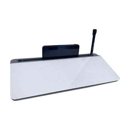 Wiping the tempered glass whiteboard clean