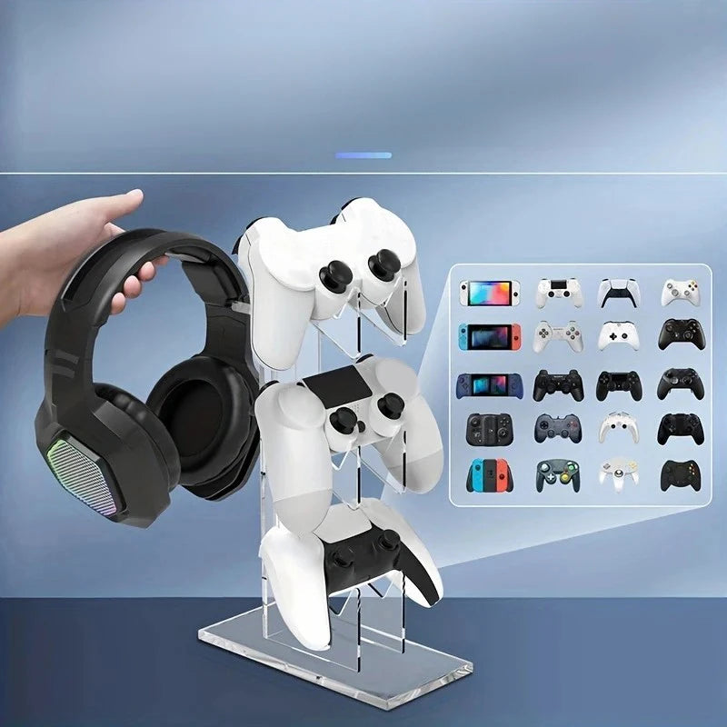 Three tier controller and headphone holder, view 5