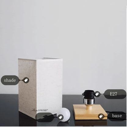 Chinese landscape painting wooden table lamp with warm ambient lighting, perfect for nightstand and room decoration
