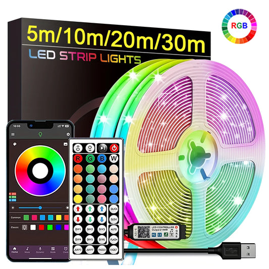 RGB LED strip lights USB app control room light