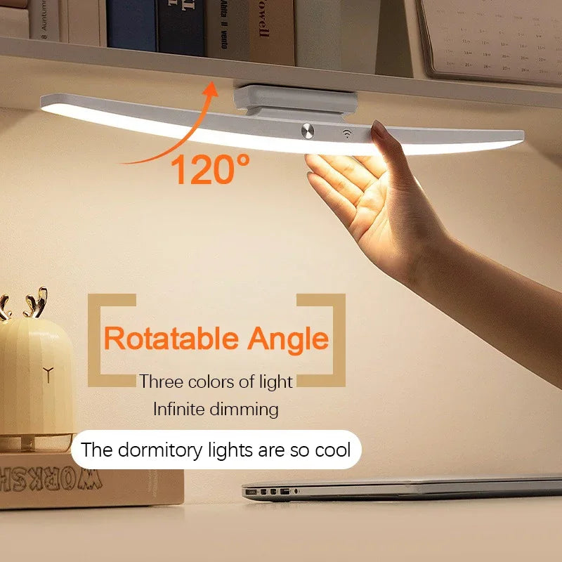 Magnetic LED desk lamp with touch control and remote dimming in modern design