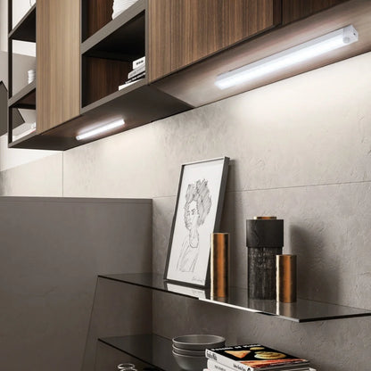 Rechargeable motion sensor night light with USB Type C charging port and battery indicator