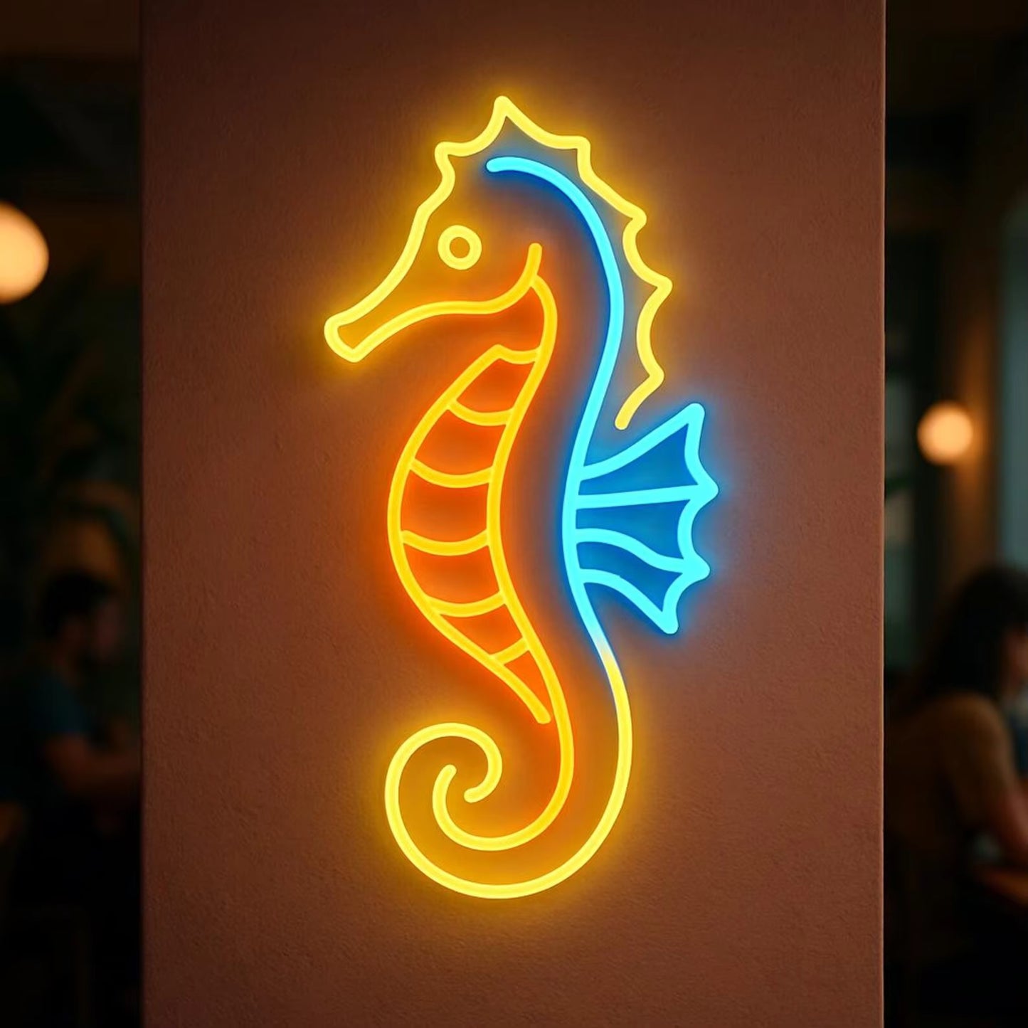 Seahorse LED neon sign marine decor bedroom