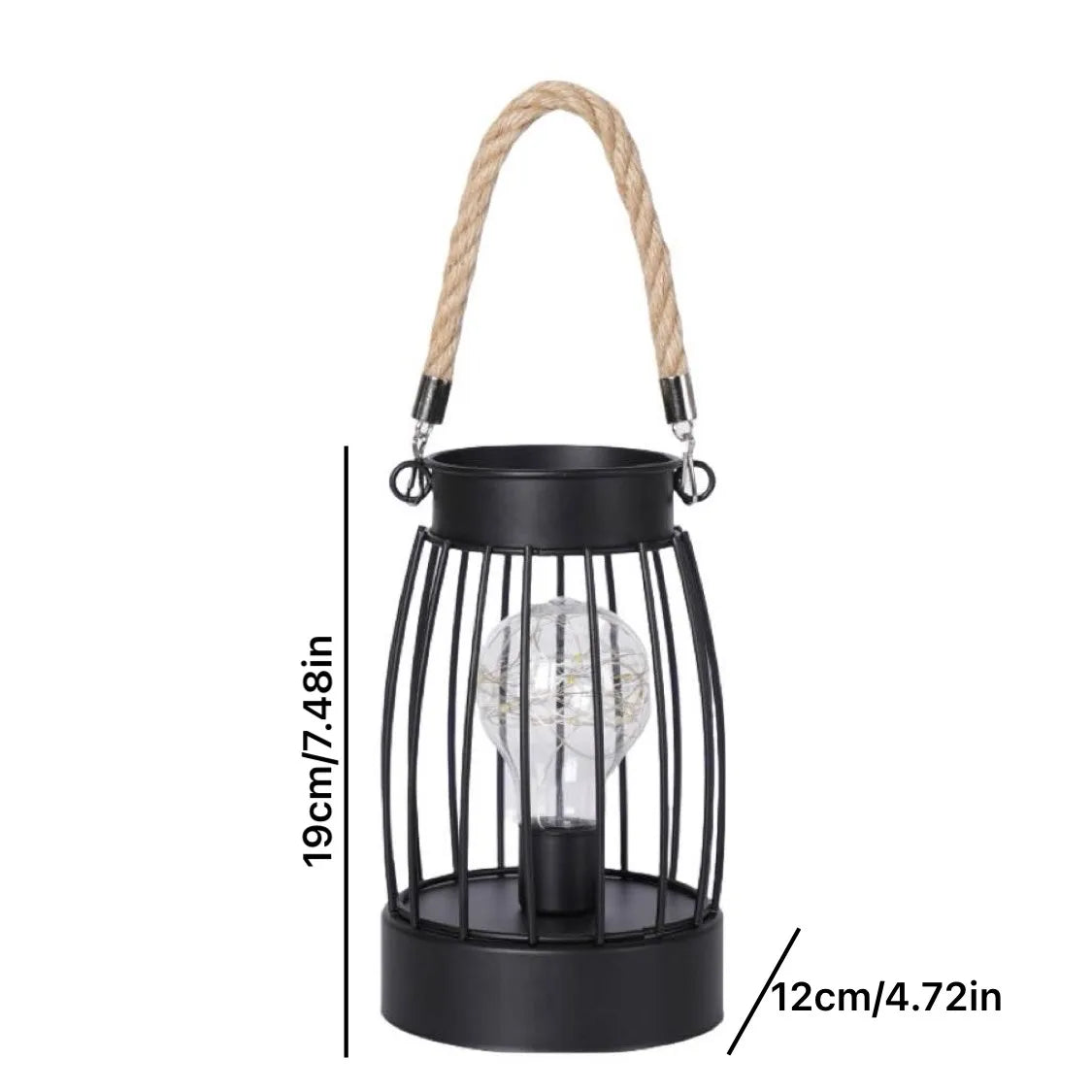 Iron cage lamp dimensions guide
