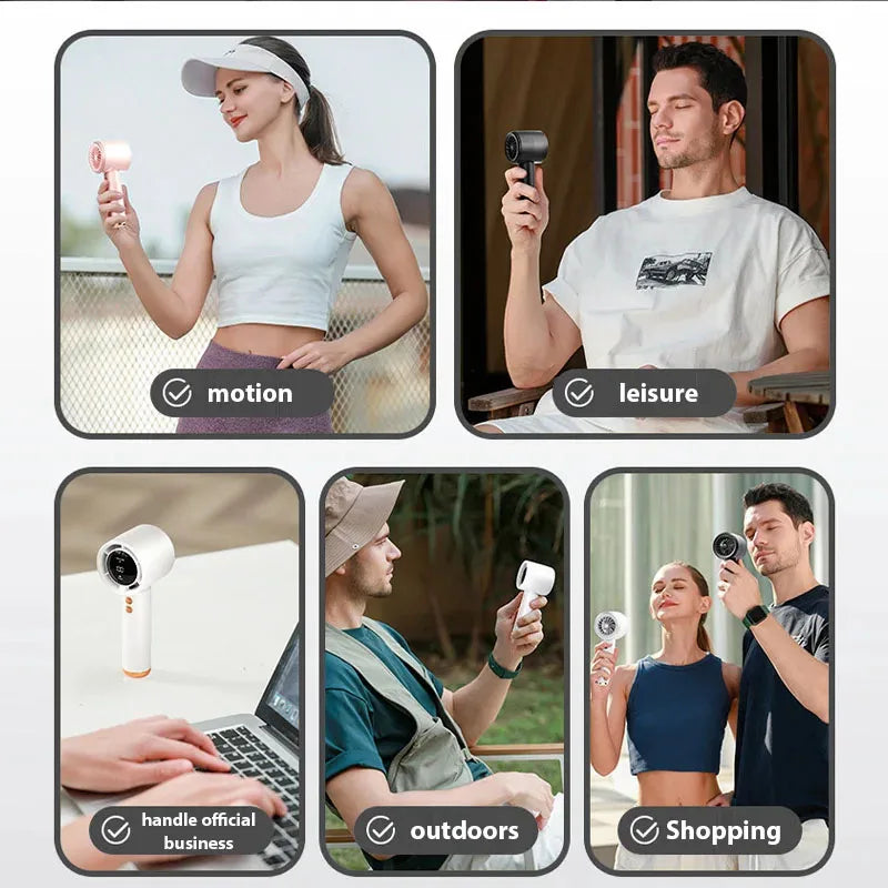 Mini Handheld Fan USB Rechargeable Portable Personal Cooling Fan High Speed Quiet Travel Fan for Outdoor, Office, Home & Desk Use