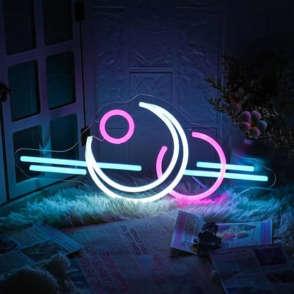 Sun and moon neon sign birthday gift moon lovers