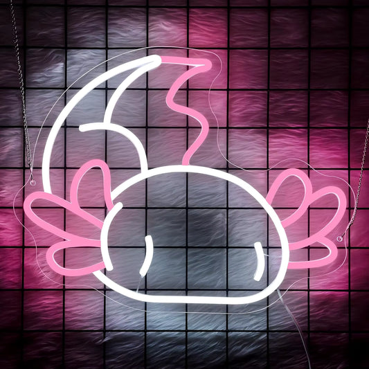 Axolotl neon sign USB dimmable LED wall decor