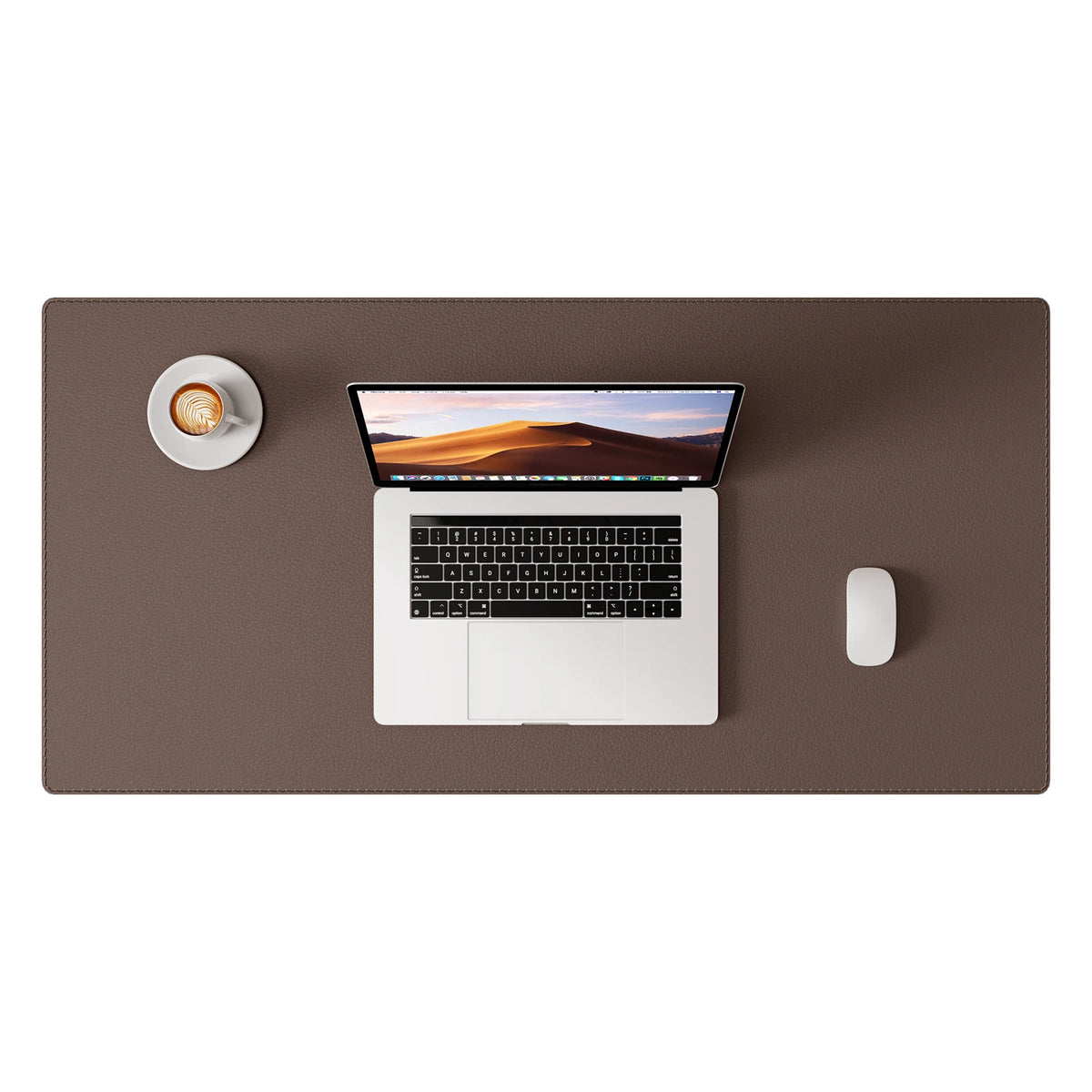 PU leather desk mat with stitched edges, view 10