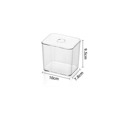 Clear plastic storage box with lid, view 7