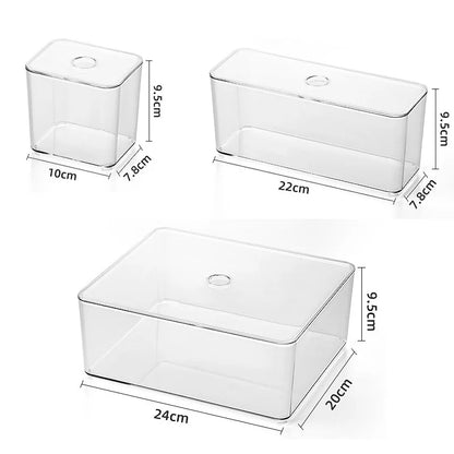 Clear plastic storage box with lid, view 6