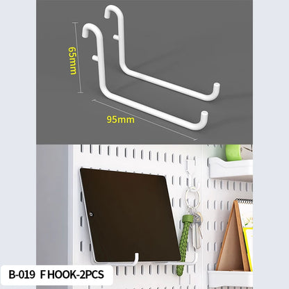 Wall pegboard with hooks, baskets and accessories, view 41