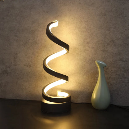 Modern spiral lamp close up design detail