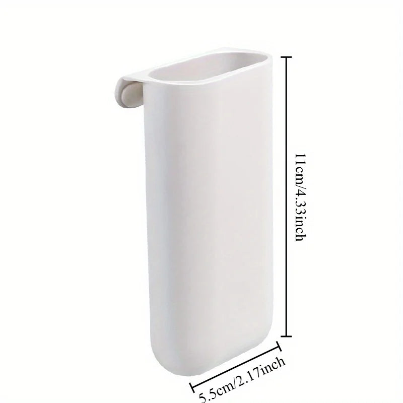 Adhesive stick on pen holder tube in grey or white, view 3