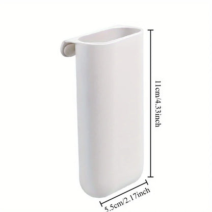 Adhesive stick on pen holder tube in grey or white, view 3