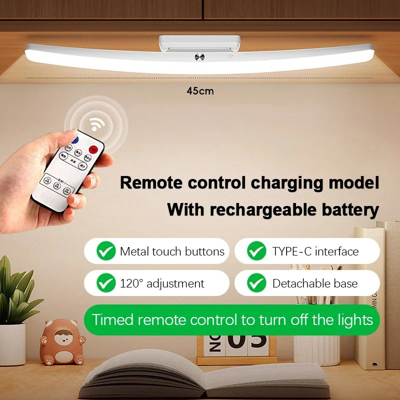 Magnetic attachment system of LED desk lamp for versatile positioning