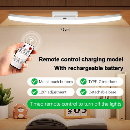 Magnetic attachment system of LED desk lamp for versatile positioning